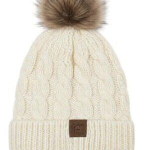 CC Collection Corneliani Women's Cream and White Hat